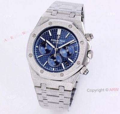 Audemars Piguet Royal Oak Blue Dial Frosted Gold AP Watch 41mm High Copy 